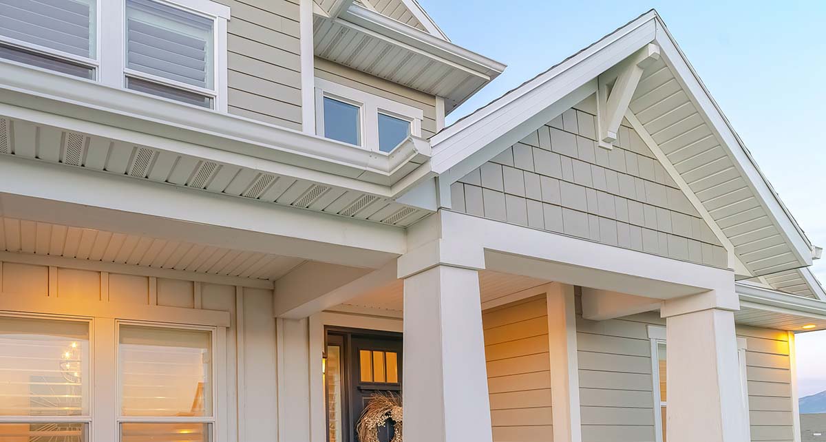 Exterior of a new house being inspected by our certified home inspectors