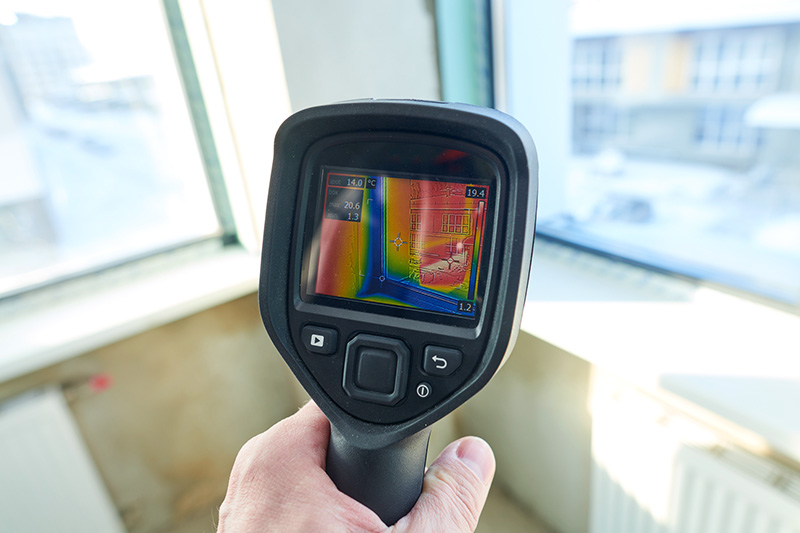 Thermal Imaging device being used while preforming home inspection services